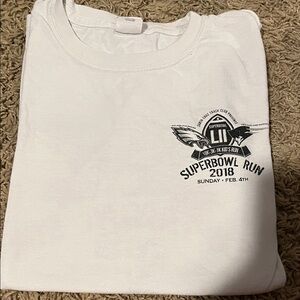 Super Bowl Run 2018 White T-Shirt Youth XL (100% Cotton)